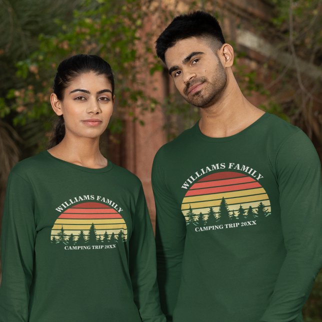 Camiseta Floresta de Campanha Personalizada Longa Folga do  (Criador carregado)