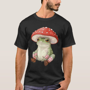 Camiseta Floresta de Cogumelo de Sapo Natureza Estética Cot