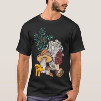 Camiseta Floresta de Cogumelo Escuro