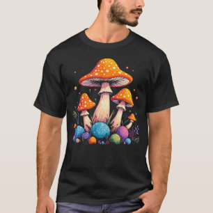 Camiseta Floresta de Cogumelos Trippy Hippie Vibes Festival