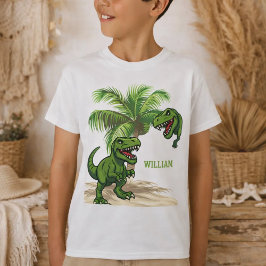 Camiseta Floresta de Dinossaur Tyrannosaurus Rex