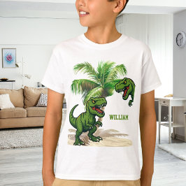 Camiseta Floresta de Dinossaur Tyrannosaurus Rex