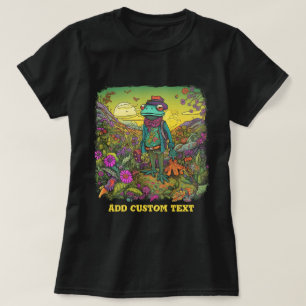 Camiseta Floresta de flores silvestres do sapo viajante, Am
