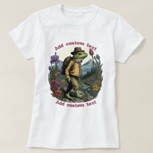 Camiseta Floresta de flores silvestres do sapo viajante, Am
