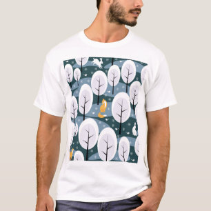 Camiseta Floresta de inverno de Natal: Animais sem rumo