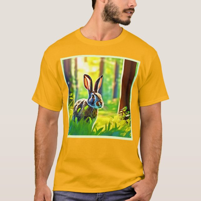 Camiseta Floresta de Lebre Selvagem (Frente)