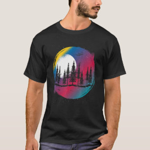Camiseta Floresta de Lua de Vida Selvagem no Exterior