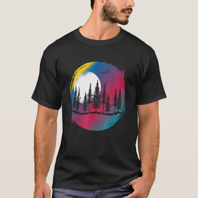 Camiseta Floresta de Lua de Vida Selvagem no Exterior (Frente)