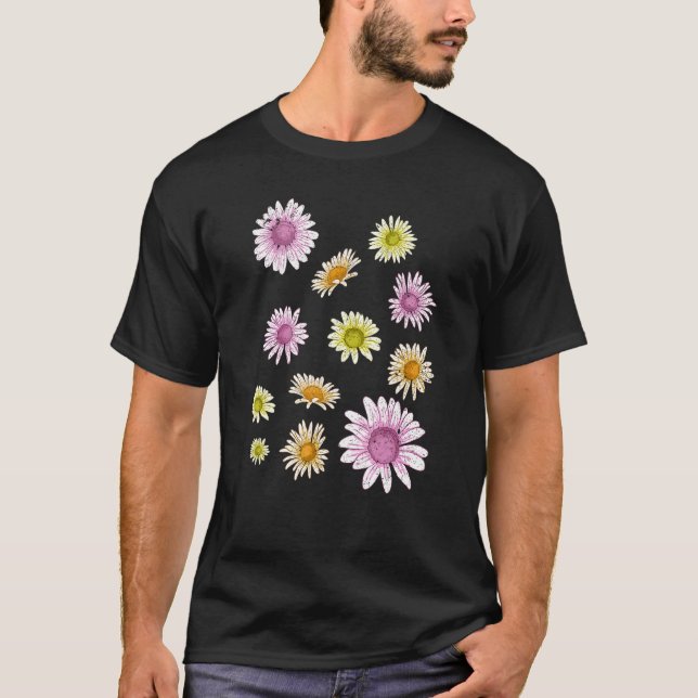Camiseta Floresta de Margarida Flor Blossomo Vegetal Botâni (Frente)