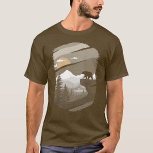 Camiseta Floresta de Montanha Ursa para Homens