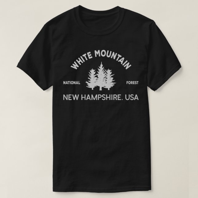 Camiseta Floresta de Montanhas Brancas em Nova Hampshire (Frente do Design)