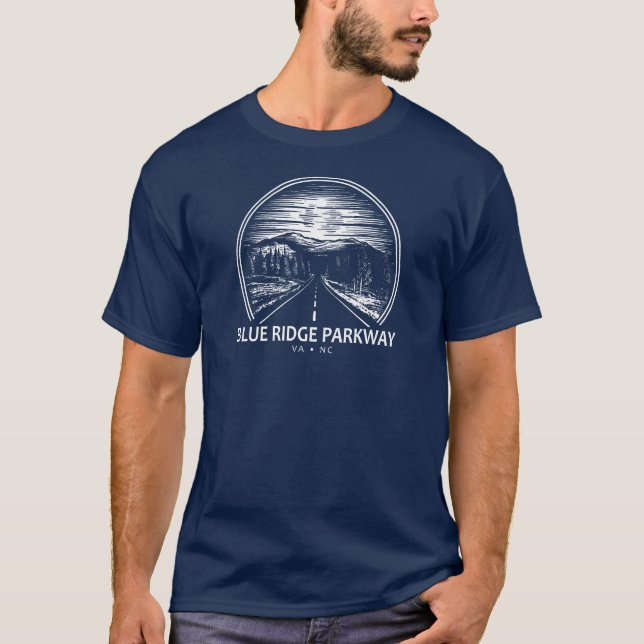 Camiseta Floresta de Parkway Blue Ridge (Frente)