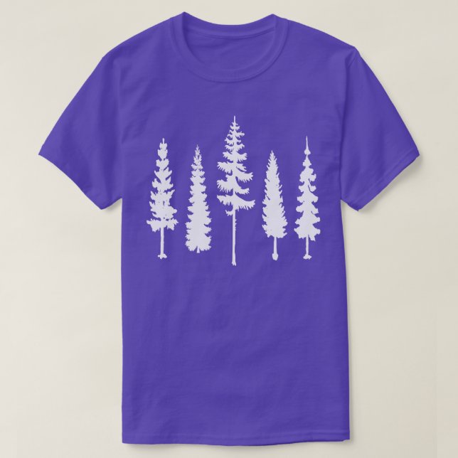 Camiseta Floresta de pinheiros 1 (Frente do Design)