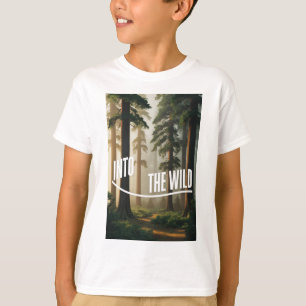 Camiseta floresta de pinheiros densos