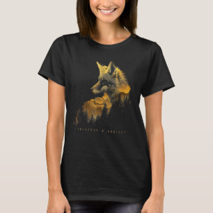 Camiseta Floresta de Raposa Proteger Preservar Trilha Campi