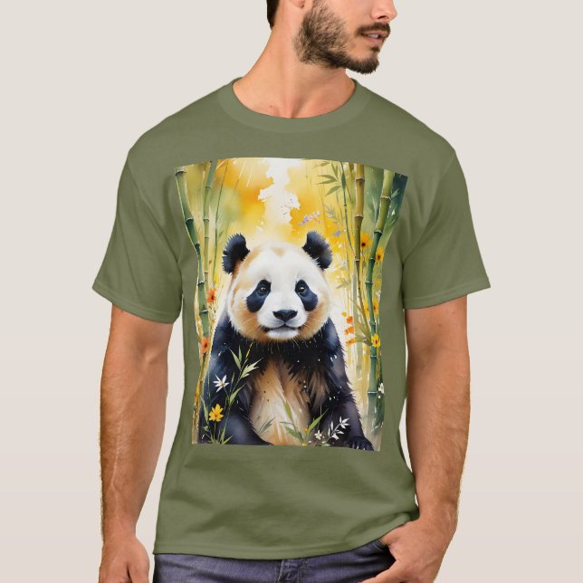 Camiseta Floresta de Sad Panda Fantasy (Frente)