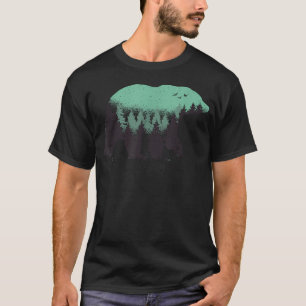 Camiseta Floresta de Urso Natureza Grizzly Caminhada ao Ar