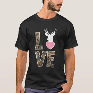 Camiseta Floresta Deixa Camuflagem Amar Caça Veado