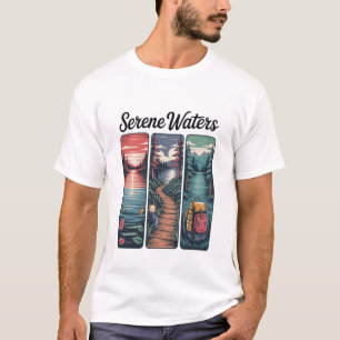 Camiseta Floresta do Lago de Águas Serenas Inspiração Natur