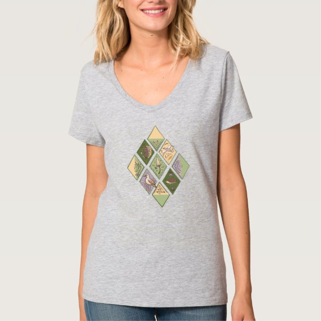 Camiseta floresta do outono (Frente)