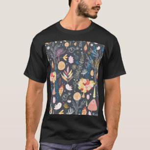 Camiseta Floresta do outono: Beleza sazonal texturizada.