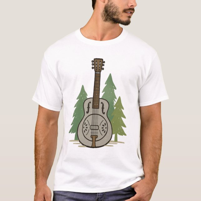 Camiseta Floresta Dobro de Aço - Arte em Lover de Música Ru (Frente)