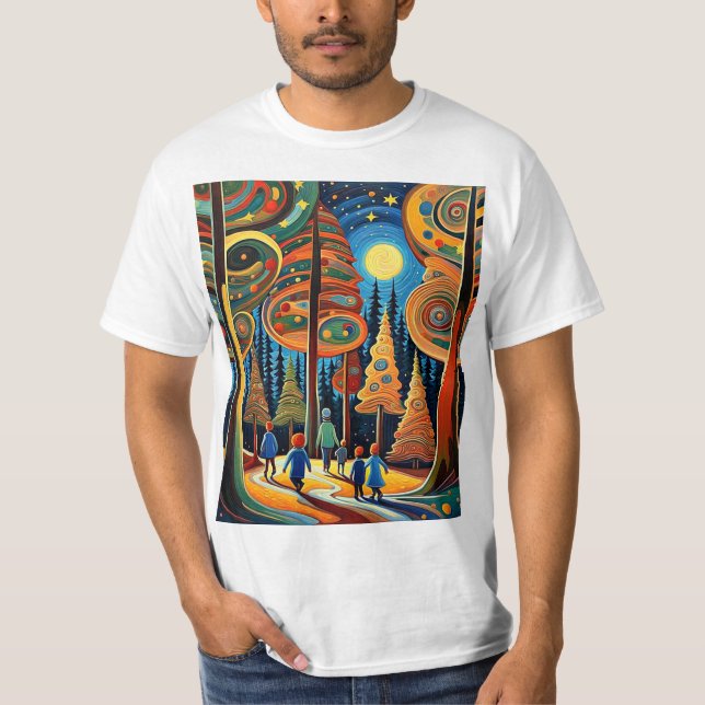 Camiseta Floresta Encantada em Lua (Frente)