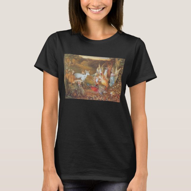 Camiseta Floresta Encantada pelo artista John Anster Fitzge (Frente)