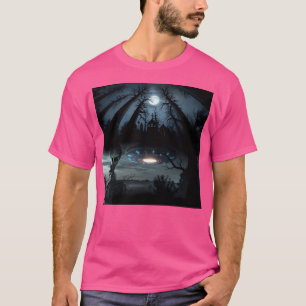 Camiseta Floresta Escura Negra Naufrágio Ufo Horror Escuro