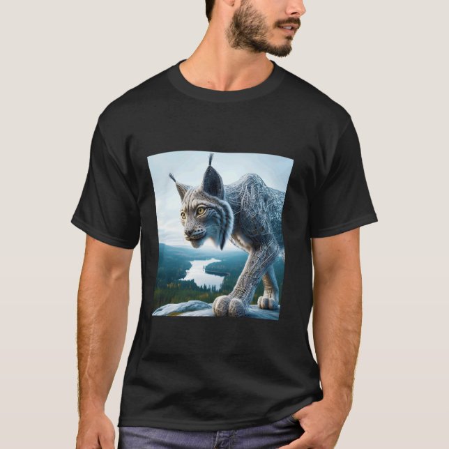 Camiseta Floresta Fantasia Lynx Com Fios (Frente)
