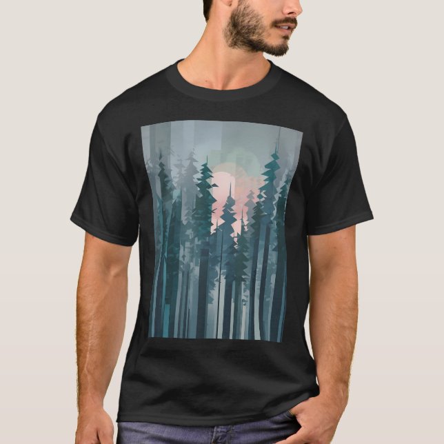 Camiseta Floresta Geométrica (Frente)