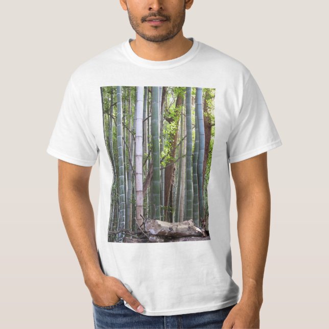 Camiseta Floresta gigante japonesa de bambu, Sagano, Kyoto, (Frente)