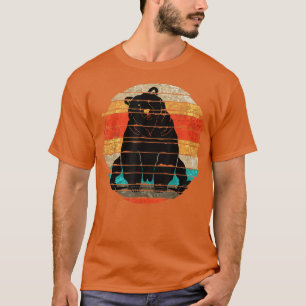 Camiseta Floresta Grizzly Urso Sobre A Natureza Animal R
