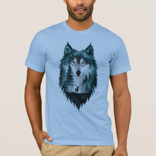 Camiseta Floresta Lobo Místico com 'Selvagem no Co