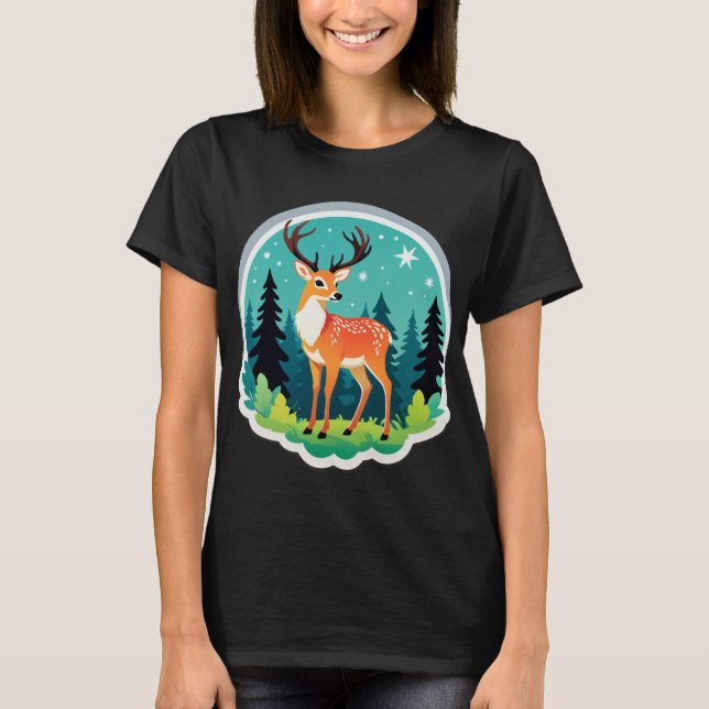 Camiseta Floresta Mágica dos Cervos (Frente)