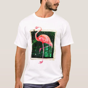 Camiseta Floresta Mágica Flamingo