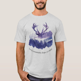 Camiseta Floresta Majestosa De Aquarela-Natureza