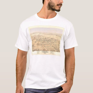 Camiseta Floresta, mapa panorâmico do CA (1874A)