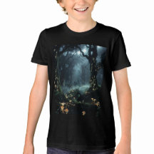 Camiseta Floresta Mística Preta
