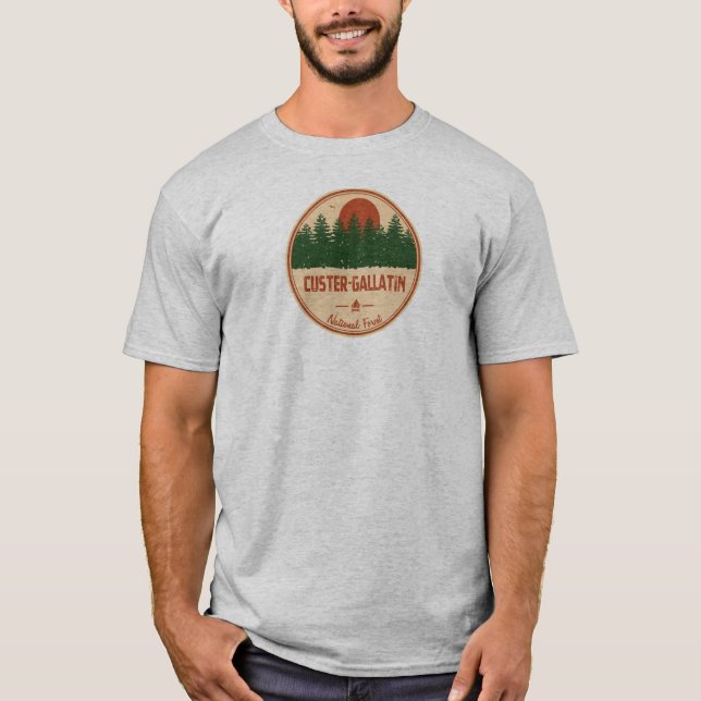 Camiseta Floresta Nacional Custer-Gallatin (Frente)