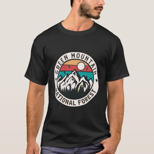 Camiseta Floresta nacional das montanhas verdes (Frente)