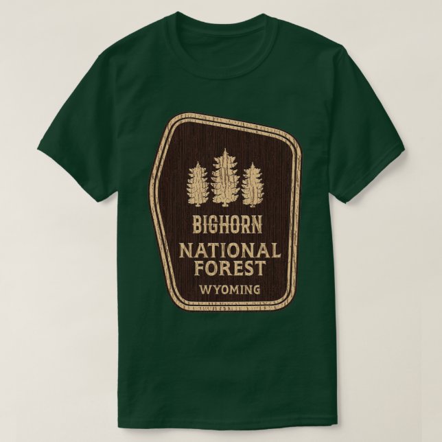 Camiseta Floresta Nacional de Bighorn (Frente do Design)