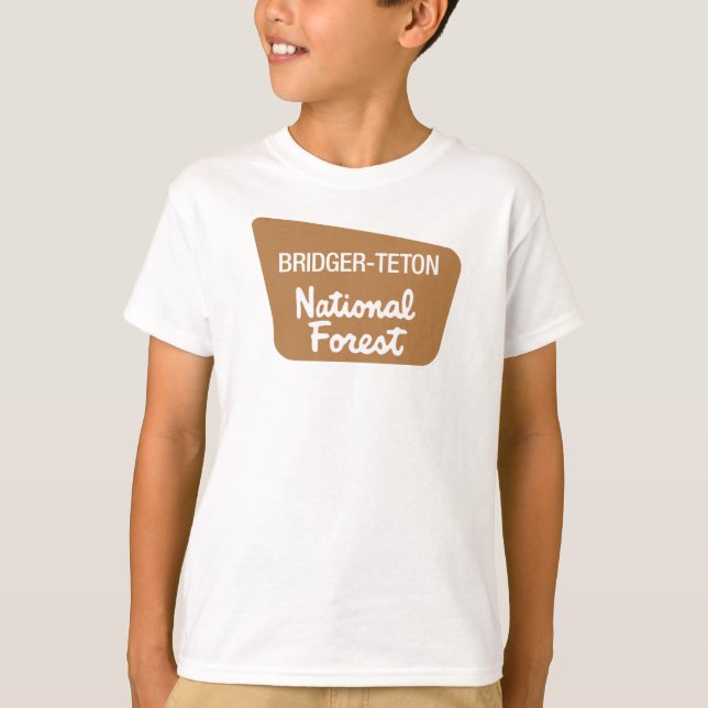 Camiseta Floresta nacional de Bridger-Teton (sinal) (Frente)