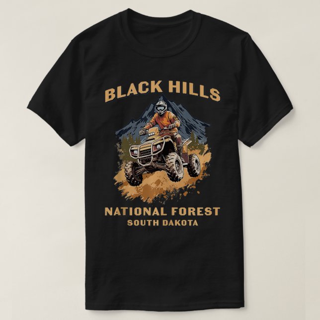 Camiseta Floresta Nacional de Colinas Negras ATV UTV OHV Qu (Frente do Design)