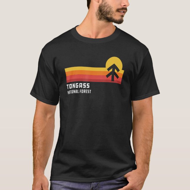 Camiseta Floresta Nacional de Juneau Alasca, Tongass Sunset (Frente)