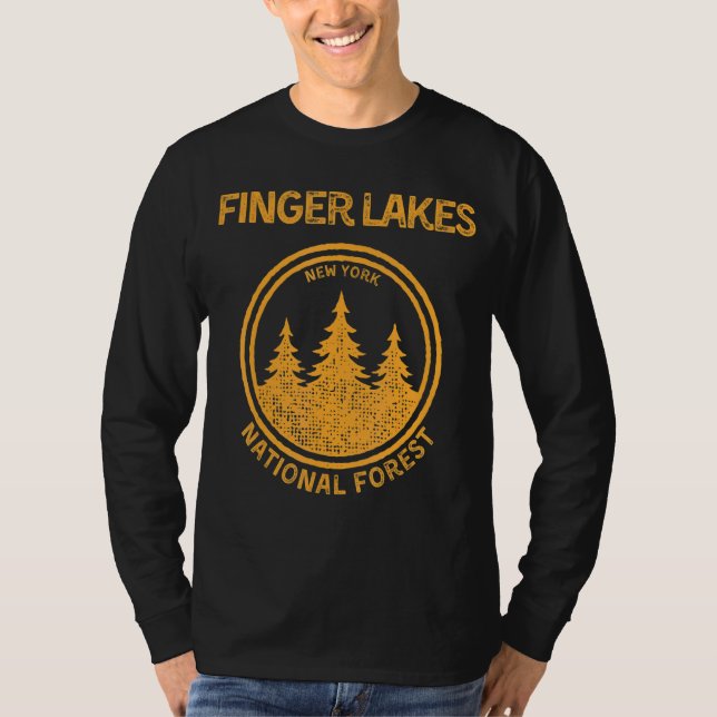 Camiseta Floresta Nacional dos Lagos Dedos de Nova Iorque (Frente)