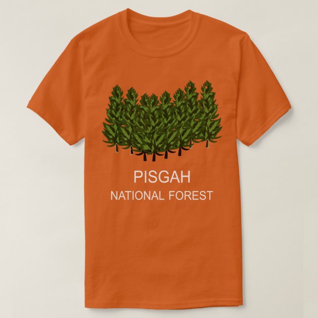 Camiseta Floresta Nacional Pisgah 10 (Frente do Design)