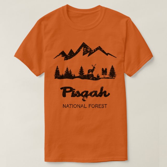 Camiseta Floresta Nacional Pisgah 3 (Frente do Design)