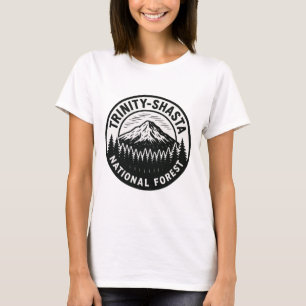 Camiseta Floresta Nacional Trinity-Shasta - Crachá Emblem