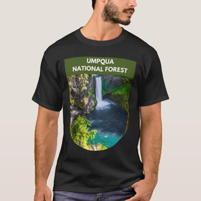 Camiseta Floresta Nacional Umpqua - Oregon (Frente)